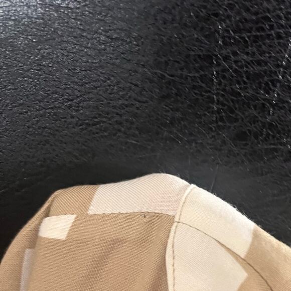 Garnet Hill Tan and White Checkered Midi Dress - Picture 8 of 11